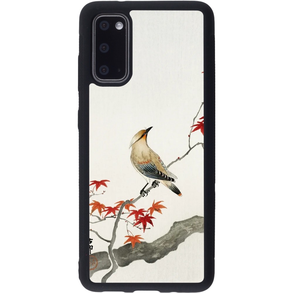 Coque Samsung Galaxy S20 - Silicone rigide noir Japanese Bird