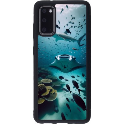 Coque Samsung Galaxy S20 - Silicone rigide noir Manta Lagon Nettoyage