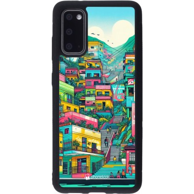 Coque Samsung Galaxy S20 - Silicone rigide noir Medellin Comuna 13 Art