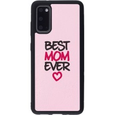 Coque Samsung Galaxy S20 - Silicone rigide noir Mom 2023 best Mom ever pink