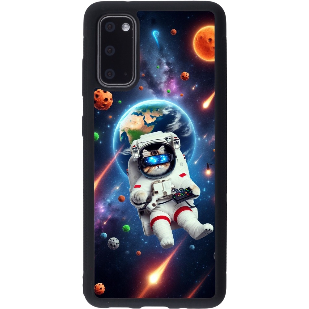 Coque Samsung Galaxy S20 - Silicone rigide noir VR SpaceCat Odyssey