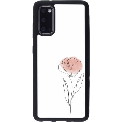 Coque Samsung Galaxy S20 - Silicone rigide noir Spring 23 minimalist flower