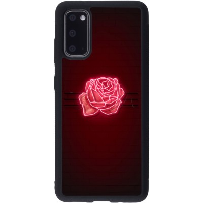 Coque Samsung Galaxy S20 - Silicone rigide noir Spring 23 neon rose