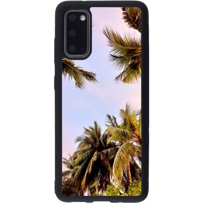 Coque Samsung Galaxy S20 - Silicone rigide noir Summer 2023 palm tree vibe