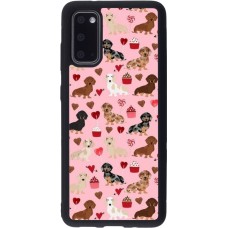 Samsung Galaxy S20 Case Hülle - Silikon schwarz Valentine 2024 puppy love