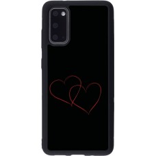 Coque Samsung Galaxy S20 - Silicone rigide noir Valentine 2023 attached heart