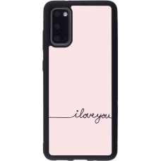 Coque Samsung Galaxy S20 - Silicone rigide noir Valentine 2023 i love you writing