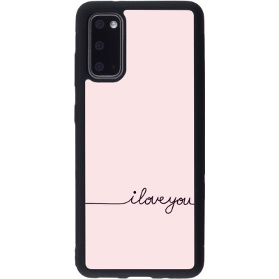 Coque Samsung Galaxy S20 - Silicone rigide noir Valentine 2023 i love you writing