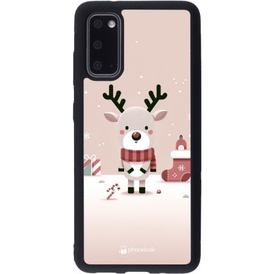 Coque Samsung Galaxy S20 - Silicone rigide noir Noël 2023 Choupinette Renne