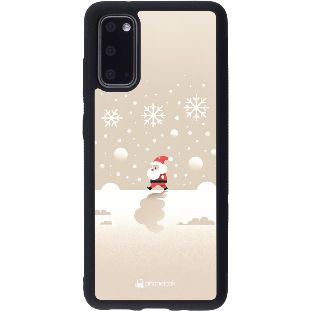 Coque Samsung Galaxy S20 - Silicone rigide noir Noël 2023 Minimalist Santa