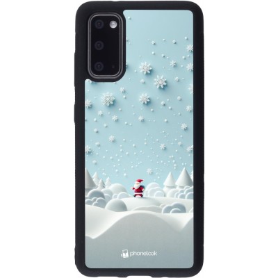 Coque Samsung Galaxy S20 - Silicone rigide noir Noël 2023 Petit Père Flocon