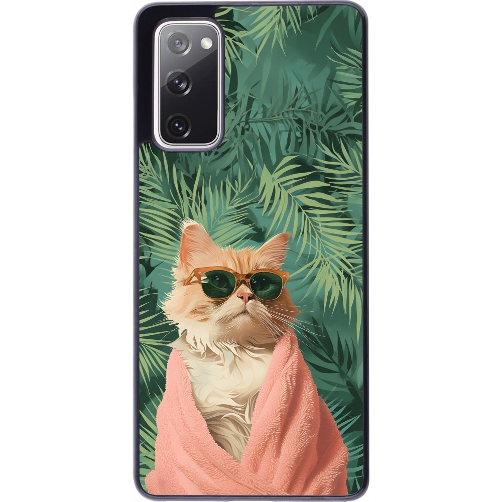 Coque Samsung Galaxy S20 FE 5G - Cat Summer Palms