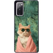 Coque Samsung Galaxy S20 FE 5G - Cat Summer Palms