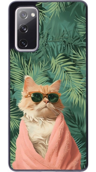 Coque Samsung Galaxy S20 FE 5G - Cat Summer Palms