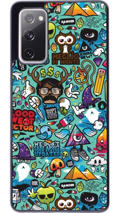 Coque Samsung Galaxy S20 FE 5G - Mixed Cartoons Turquoise