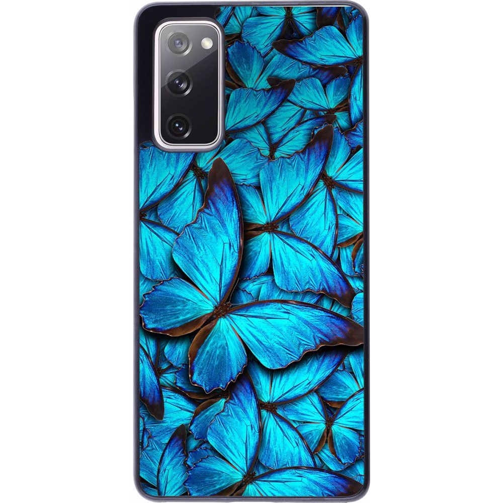 Coque Samsung Galaxy S20 FE - Papillon - Bleu