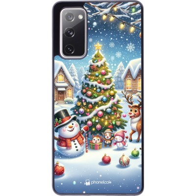 Coque Samsung Galaxy S20 FE 5G - Noël 2023 bonhomme de neige et sapin