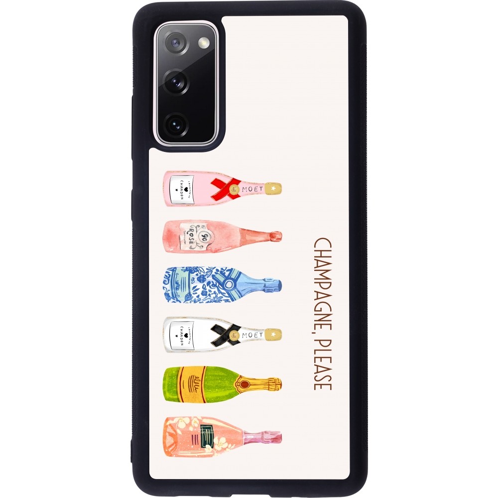 Coque Samsung Galaxy S20 FE 5G - Silicone rigide noir Champagne Please