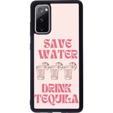 Coque Samsung Galaxy S20 FE 5G - Silicone rigide noir Cocktail Save Water Drink Tequila