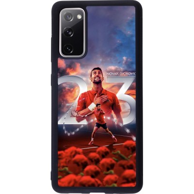 Coque Samsung Galaxy S20 FE 5G - Silicone rigide noir Djokovic 23 Grand Slam