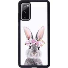 Coque Samsung Galaxy S20 FE 5G - Silicone rigide noir Easter 2023 flower bunny