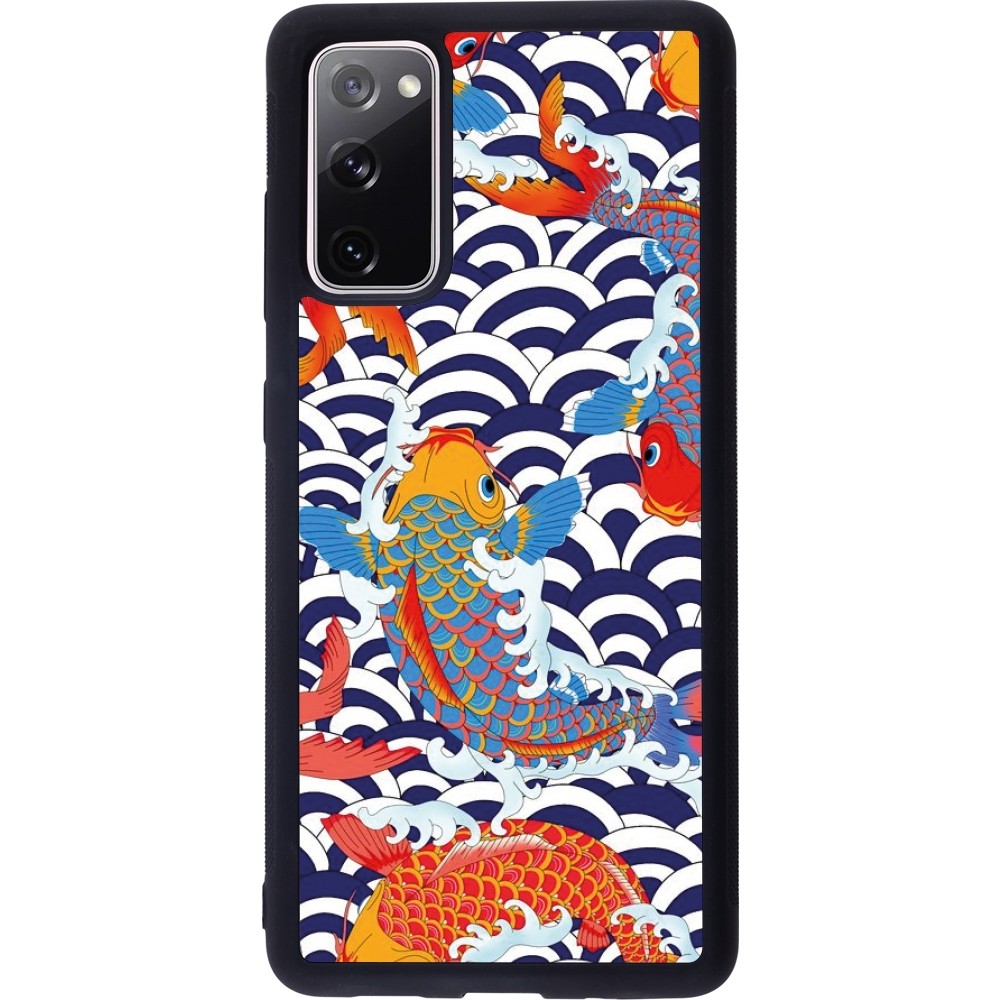 Samsung Galaxy S20 FE 5G Case Hülle - Silikon schwarz Easter 2023 japanese fish