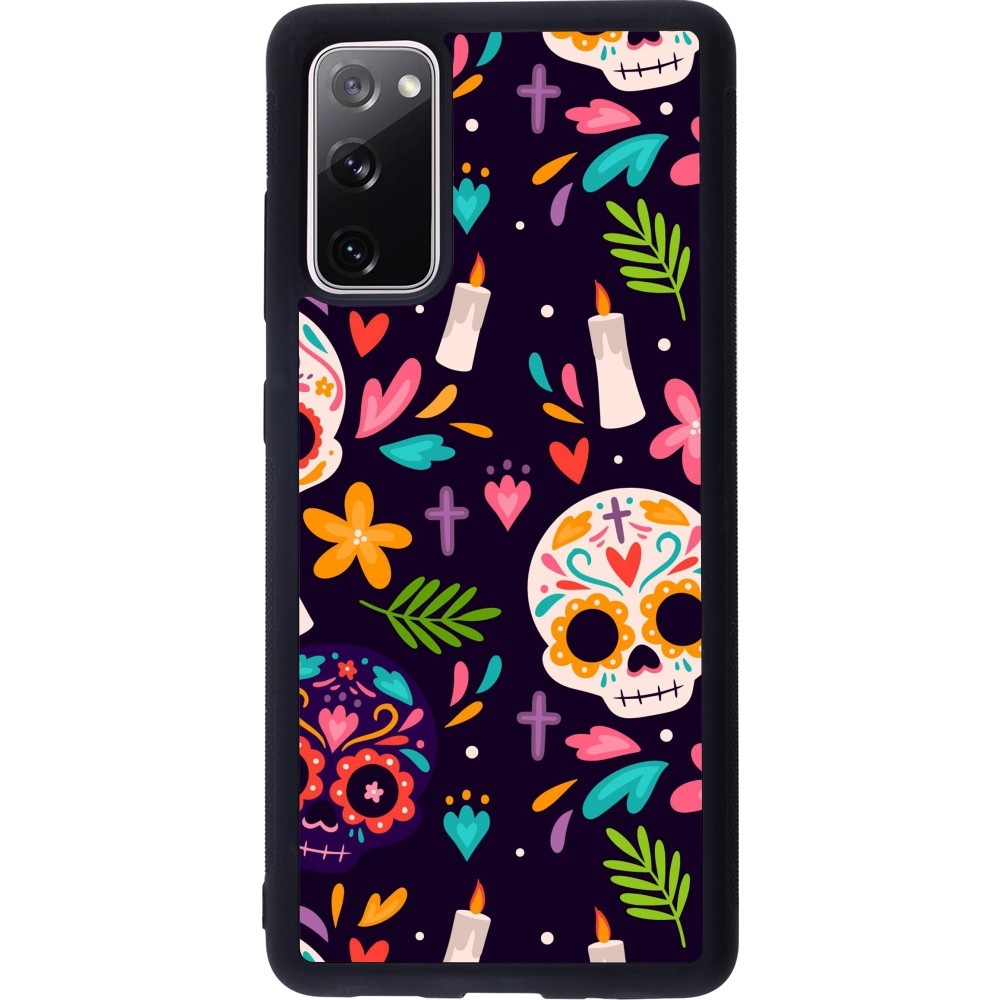 Coque Samsung Galaxy S20 FE 5G - Silicone rigide noir Halloween 2023 mexican style