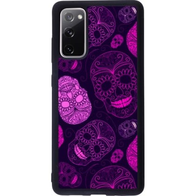 Coque Samsung Galaxy S20 FE 5G - Silicone rigide noir Halloween 2023 pink skulls