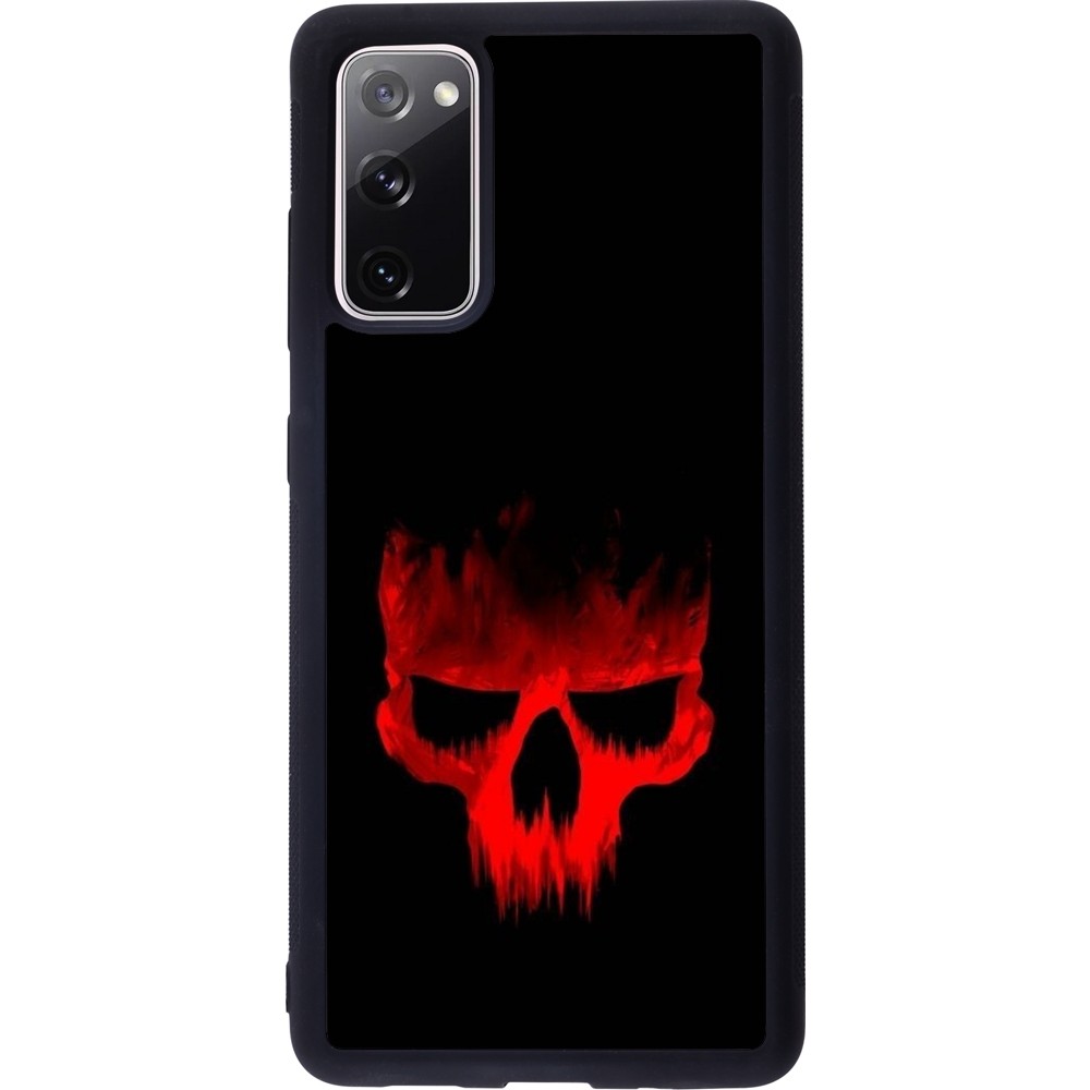 Coque Samsung Galaxy S20 FE 5G - Silicone rigide noir Halloween 2023 scary skull