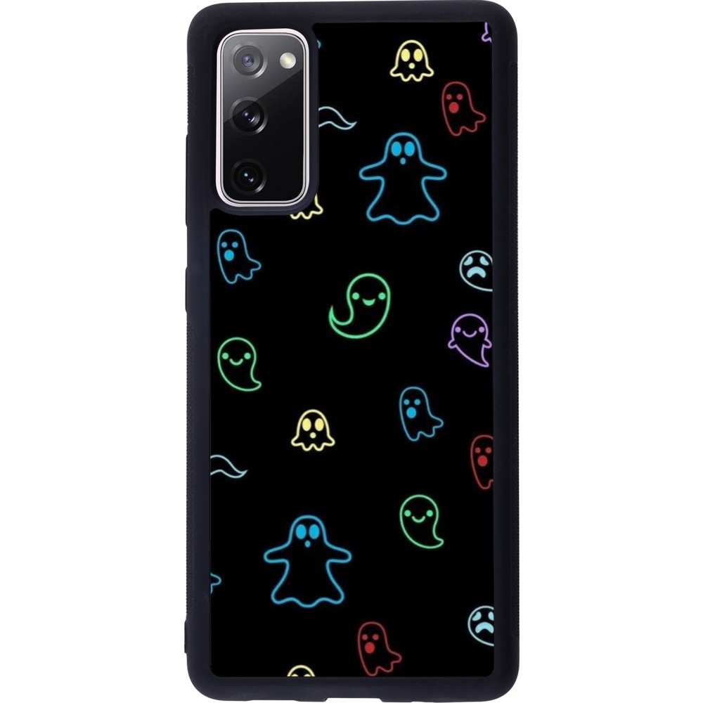 Coque Samsung Galaxy S20 FE 5G - Silicone rigide noir Halloween 2024 colorful ghosts