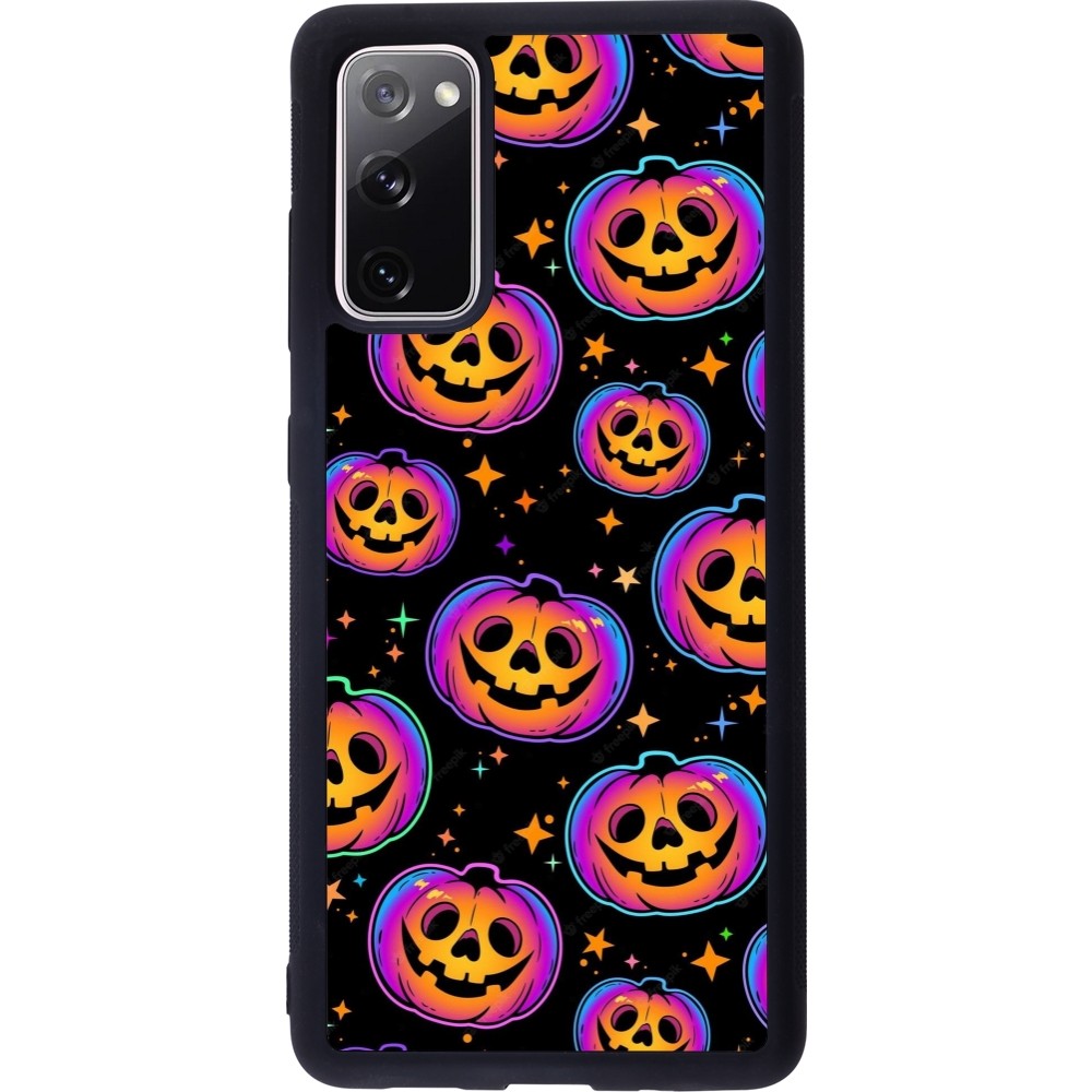 Samsung Galaxy S20 FE 5G Case Hülle - Silikon schwarz Halloween 2024 rainbow pumpkins