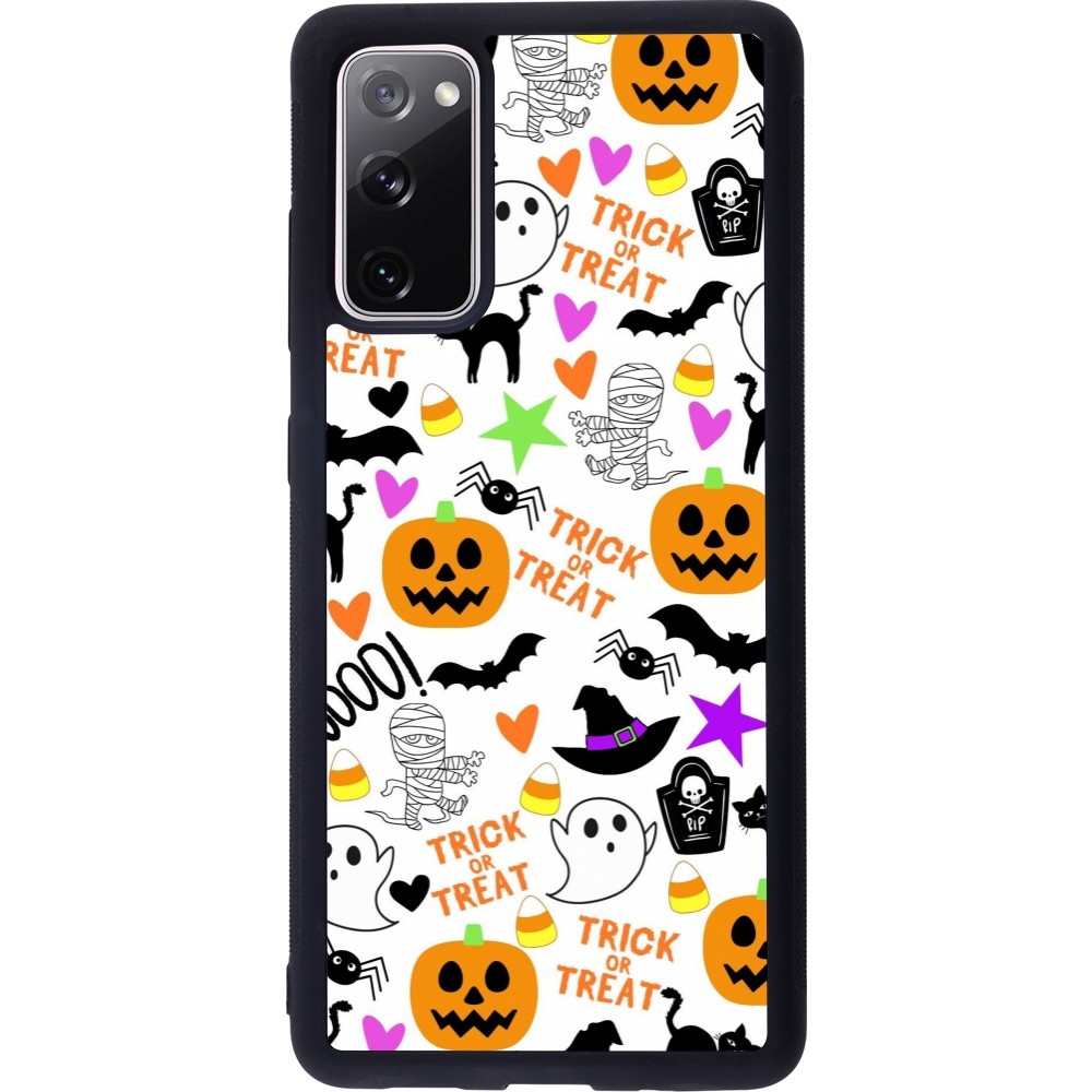 Coque Samsung Galaxy S20 FE 5G - Silicone rigide noir Halloween 2024 trick or treat