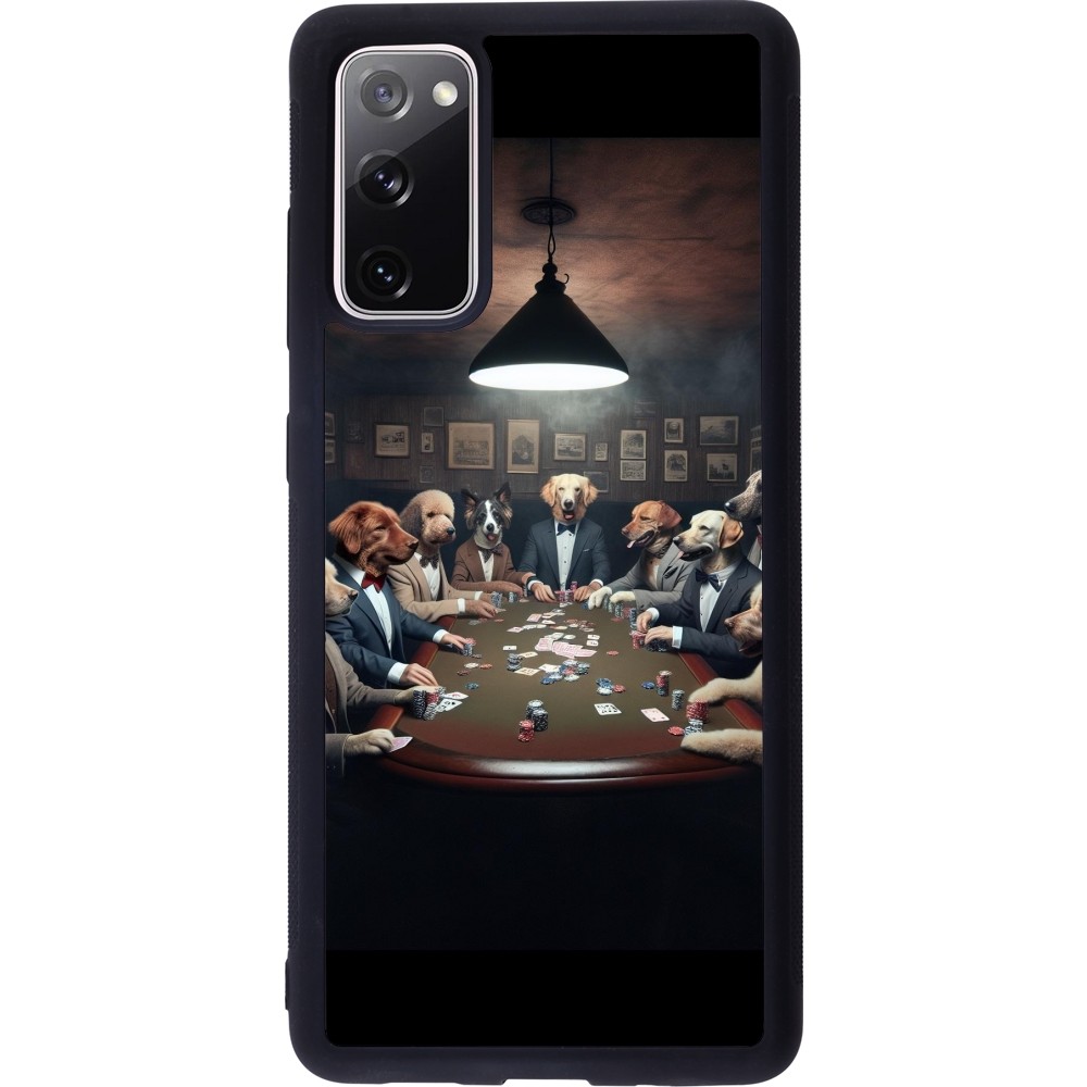 Coque Samsung Galaxy S20 FE 5G - Silicone rigide noir Les pokerdogs