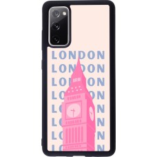 Coque Samsung Galaxy S20 FE 5G - Silicone rigide noir London Pink Print