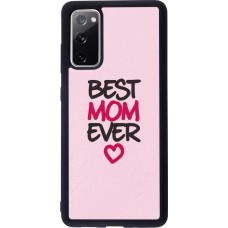 Coque Samsung Galaxy S20 FE 5G - Silicone rigide noir Mom 2023 best Mom ever pink