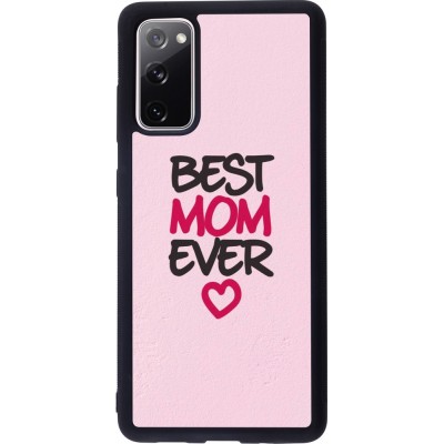 Coque Samsung Galaxy S20 FE 5G - Silicone rigide noir Mom 2023 best Mom ever pink