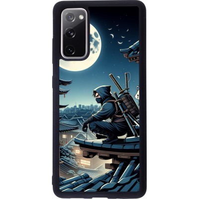 Coque Samsung Galaxy S20 FE 5G - Silicone rigide noir Ninja sous la lune