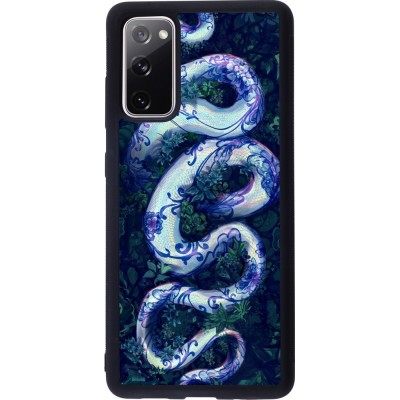 Coque Samsung Galaxy S20 FE 5G - Silicone rigide noir Serpent Blue Anaconda