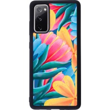 Coque Samsung Galaxy S20 FE 5G - Silicone rigide noir Spring 23 colorful flowers