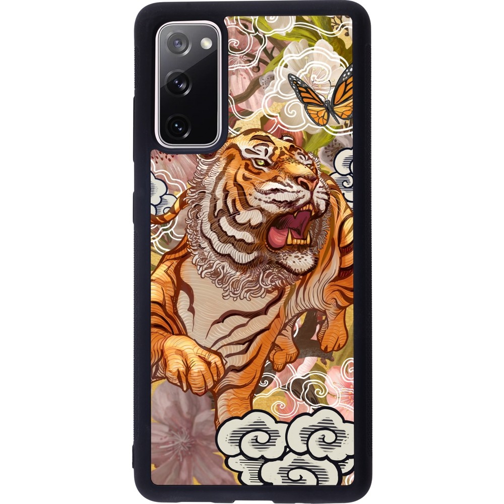 Coque Samsung Galaxy S20 FE 5G - Silicone rigide noir Spring 23 japanese tiger