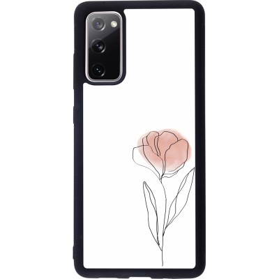 Coque Samsung Galaxy S20 FE 5G - Silicone rigide noir Spring 23 minimalist flower