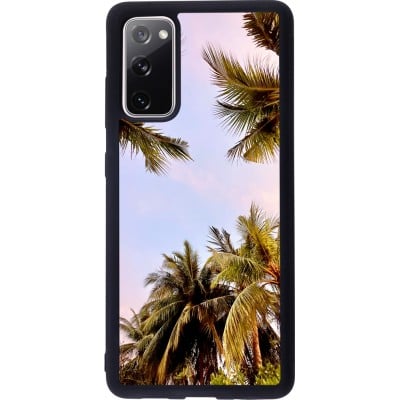 Coque Samsung Galaxy S20 FE 5G - Silicone rigide noir Summer 2023 palm tree vibe