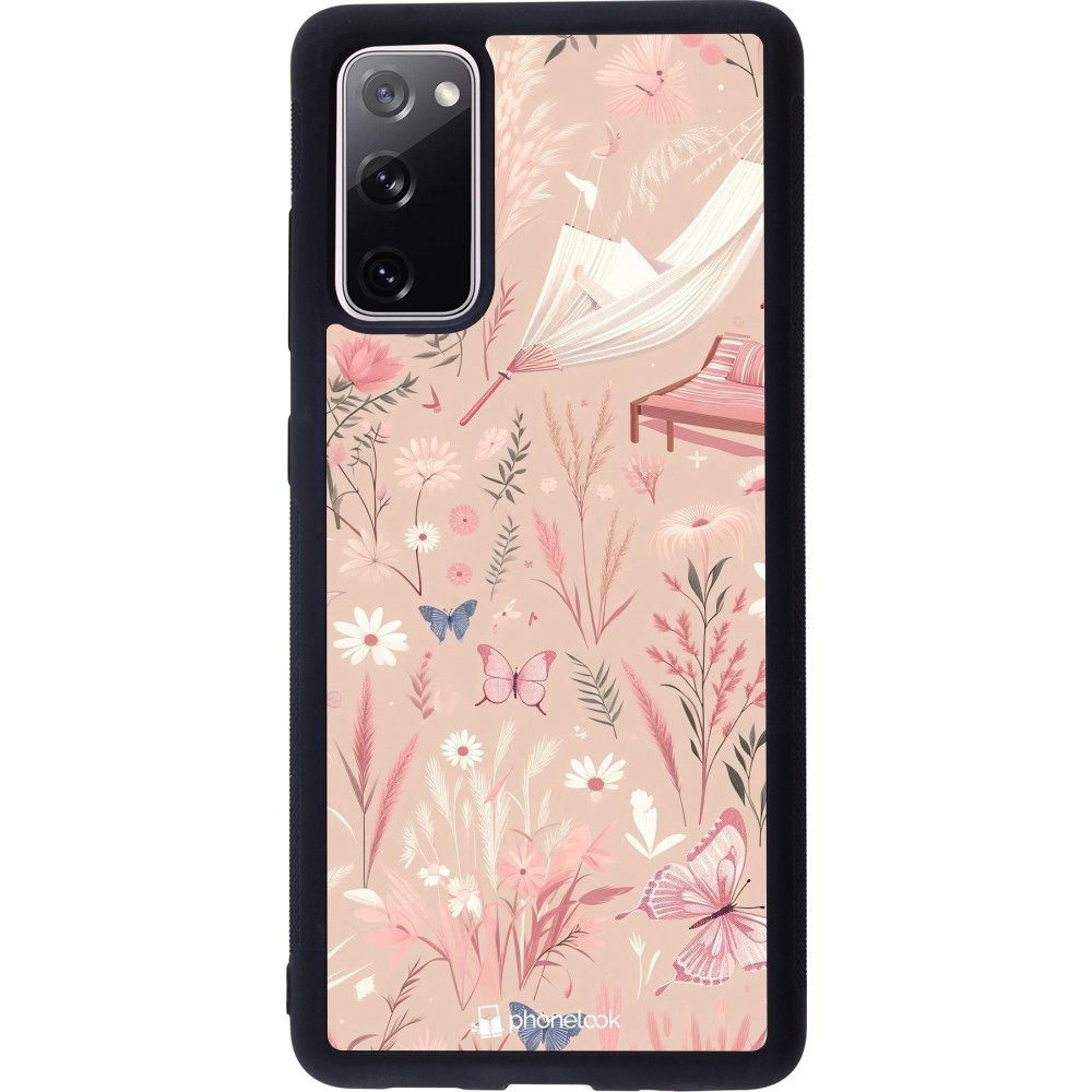 Coque Samsung Galaxy S20 FE 5G - Silicone rigide noir Summer Pastel Pattern