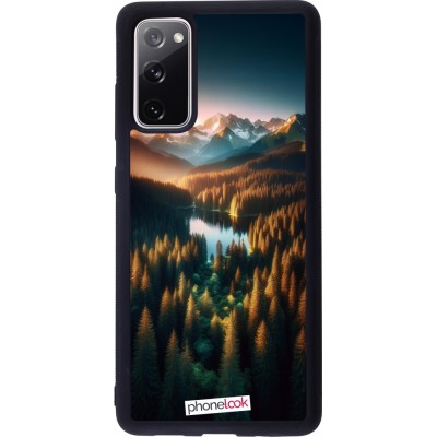 Coque Samsung Galaxy S20 FE 5G - Silicone rigide noir Sunset Forest Lake