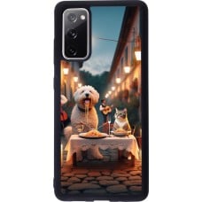 Coque Samsung Galaxy S20 FE 5G - Silicone rigide noir Valentine 2024 Dog & Cat Candlelight