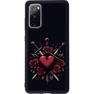 Coque Samsung Galaxy S20 FE 5G - Silicone rigide noir Valentine 2024 gothic love