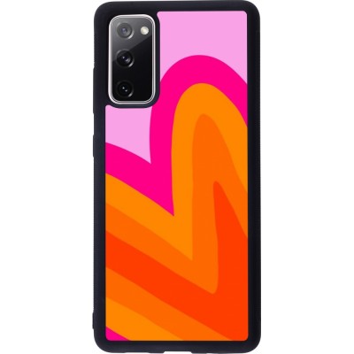 Coque Samsung Galaxy S20 FE 5G - Silicone rigide noir Valentine 2024 heart gradient