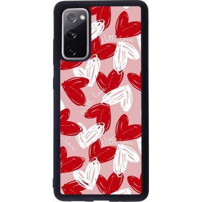 Coque Samsung Galaxy S20 FE 5G - Silicone rigide noir Valentine 2024 with love heart