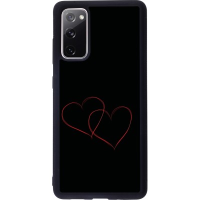 Coque Samsung Galaxy S20 FE 5G - Silicone rigide noir Valentine 2023 attached heart