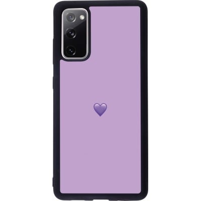 Coque Samsung Galaxy S20 FE 5G - Silicone rigide noir Valentine 2023 purpule single heart